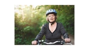 Old Women riding Ebike