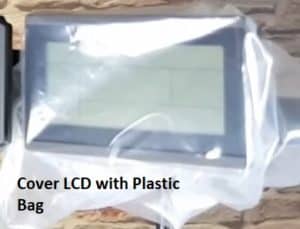 Covering Ebike LCD with plastic bag